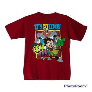 Teen Titans Go! Cyborg Robin & Beast Boy Red T-Shirt Top XL (14/16)